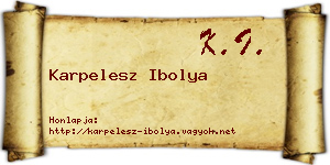 Karpelesz Ibolya névjegykártya